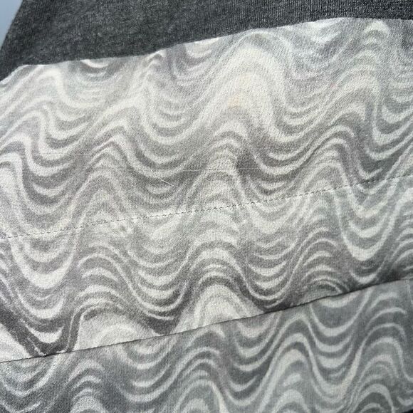 Elizabeth and James Gray Slip Dress, Silk Patterned Ruffle Layered Hem Women’s S - Picture 6 of 11